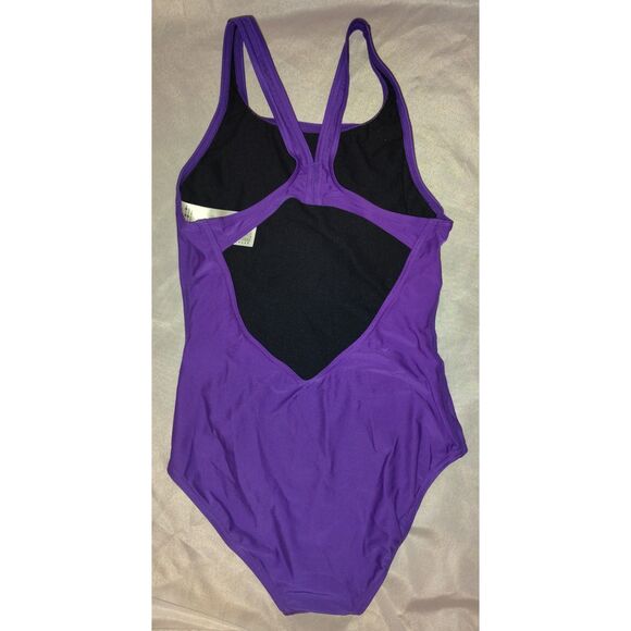 Arena Dynamo Swim Pro Violettea 1 Piece Swimsuit Quick Dry Chlorine Girls Size14 - Picture 2 of 8